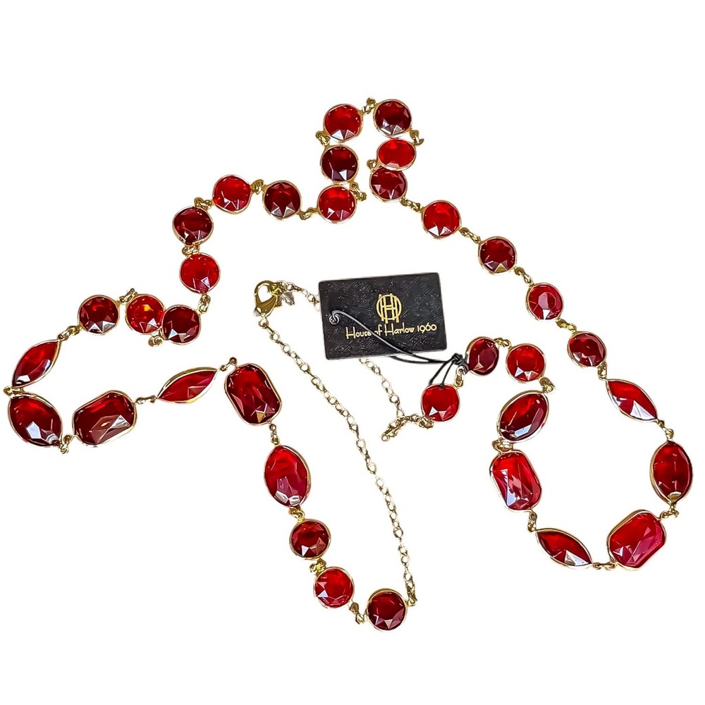 House of Harlow 1960 40” Stone Necklace